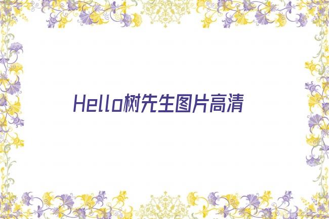 Hello树先生图片高清剧照