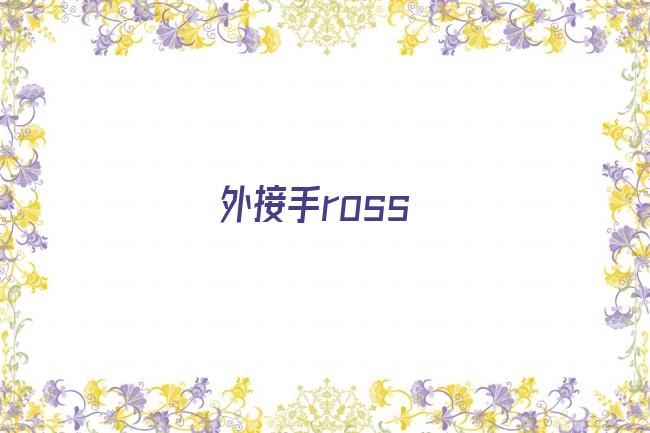 外接手ross剧照