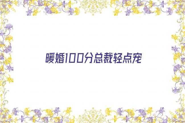 暖婚100分,总裁轻点宠下拉式六漫画剧照